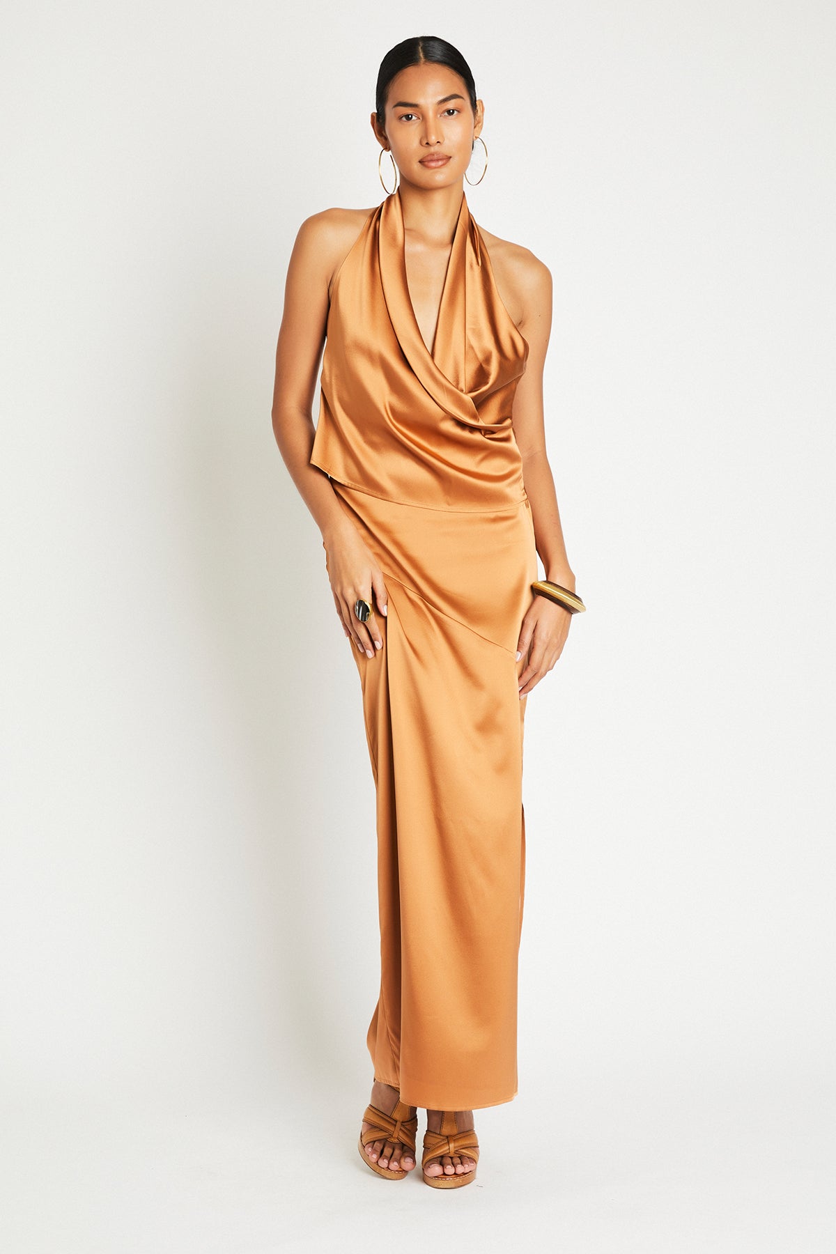 + Beryll Silk Skirt Naomi | Copper - + Beryll Silk Skirt Naomi | Copper