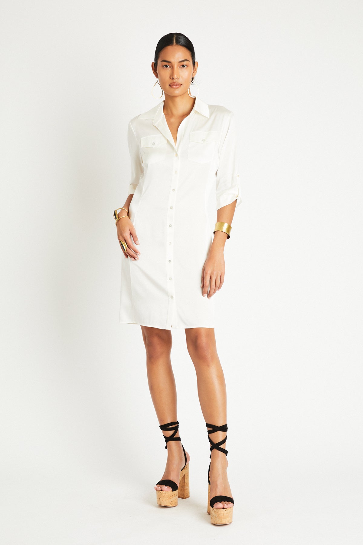 + Beryll Silk Dress Yves | Off White - + Beryll Silk Dress Yves | Off White