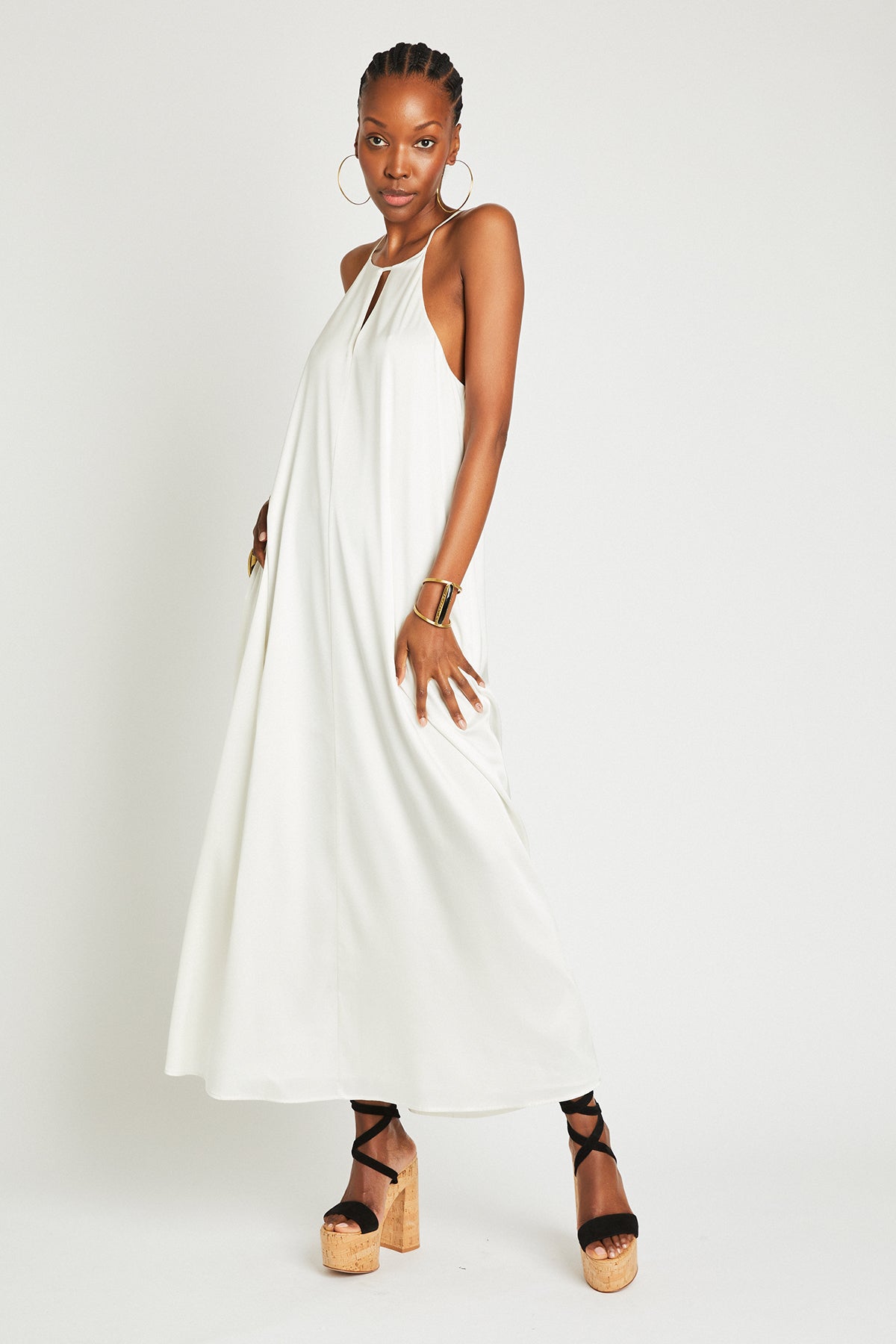 + Beryll Silk Dress Sienna | Off White - + Beryll Silk Dress Sienna | Off White