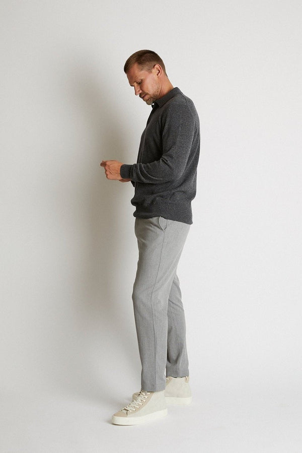 +Beryll Cashmere Polo Long Sleeve Max | Charcoal - +Beryll Worn By Good People