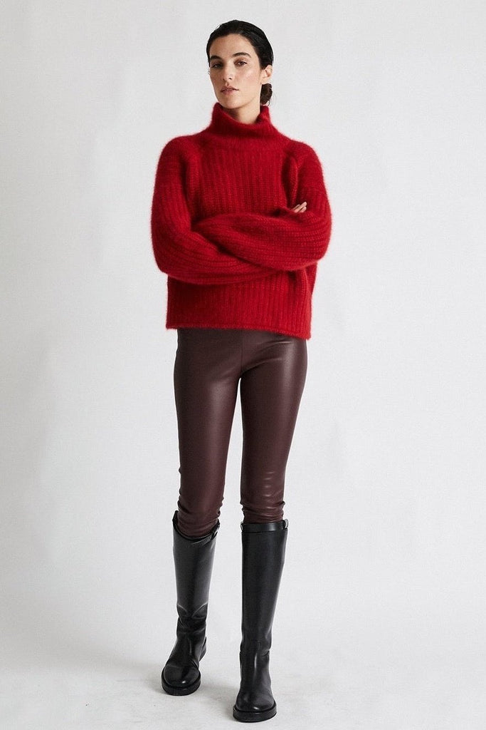+Beryll Cashmere Sweater Carole | Cherry Red - +Beryll Worn By Good People