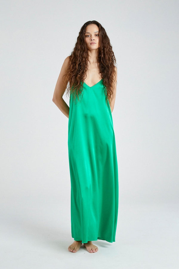 +Beryll Silk Dress Julie | Cactus - +Beryll Worn By Good People