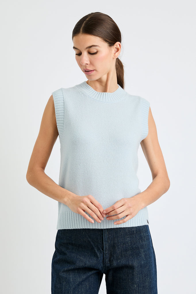 + Beryll Chloe Cashmere Top | Powder Blue