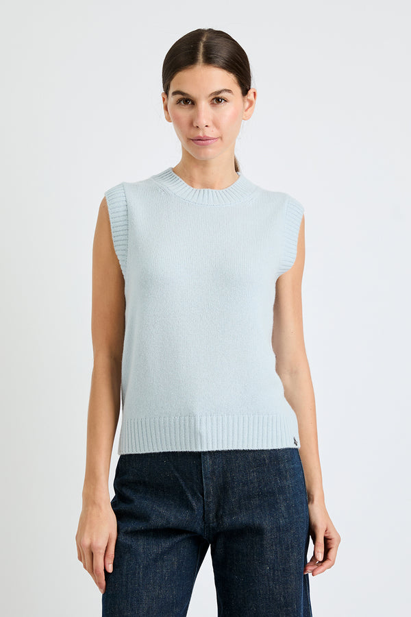 + Beryll Chloe Cashmere Top | Powder Blue
