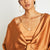 Ali Silk Wrap Top | Copper