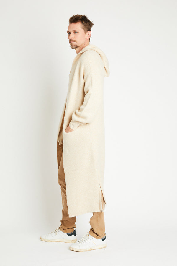 +Beryll Alvaro Cashmere Coat with Hood | Marshmallow