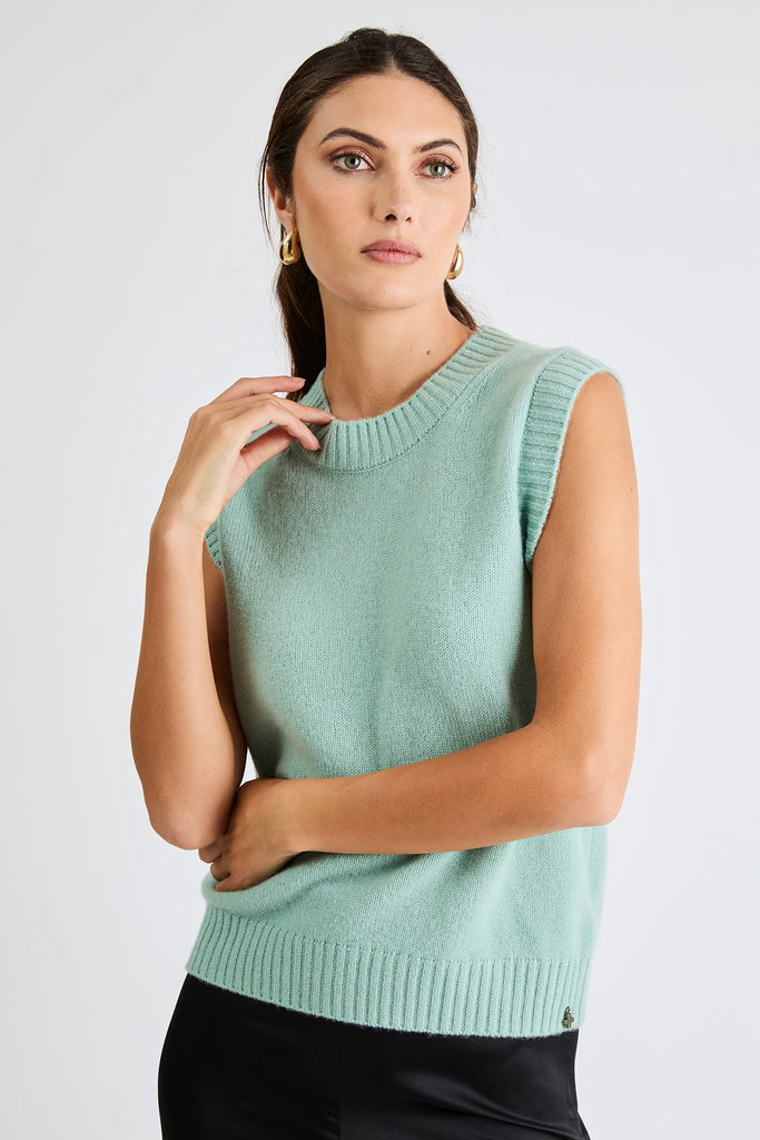 + Beryll Chloe Cashmere Top | Seafoam