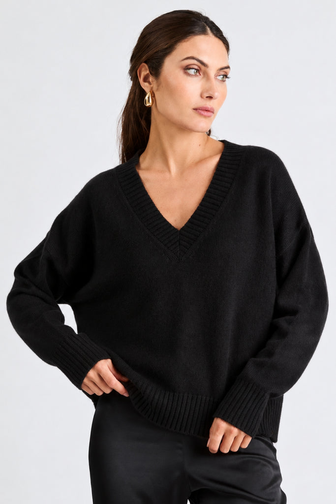 Clyde Cashmere Sweater | Black