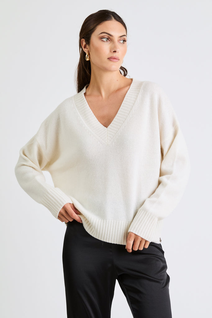 + Beryll Clyde Cashmere Sweater | Winter White