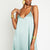 Luminous shine of Julie silk maxi dress in Mint