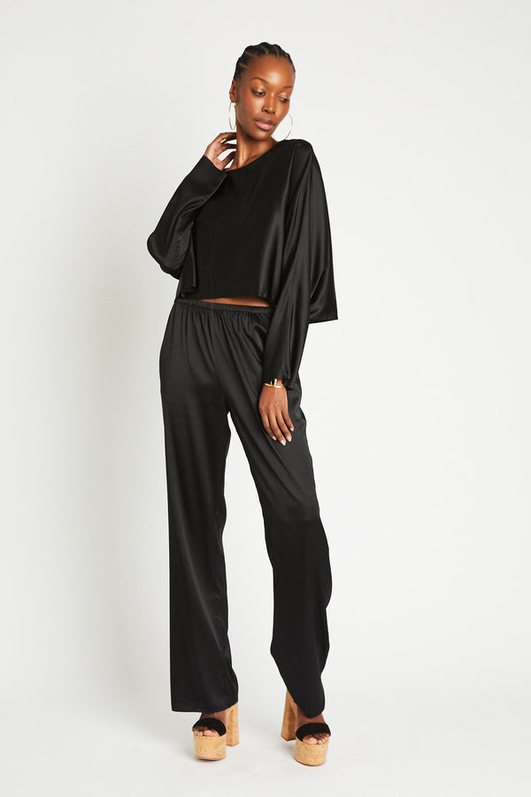 + Beryll Liz Silk Pants | Black