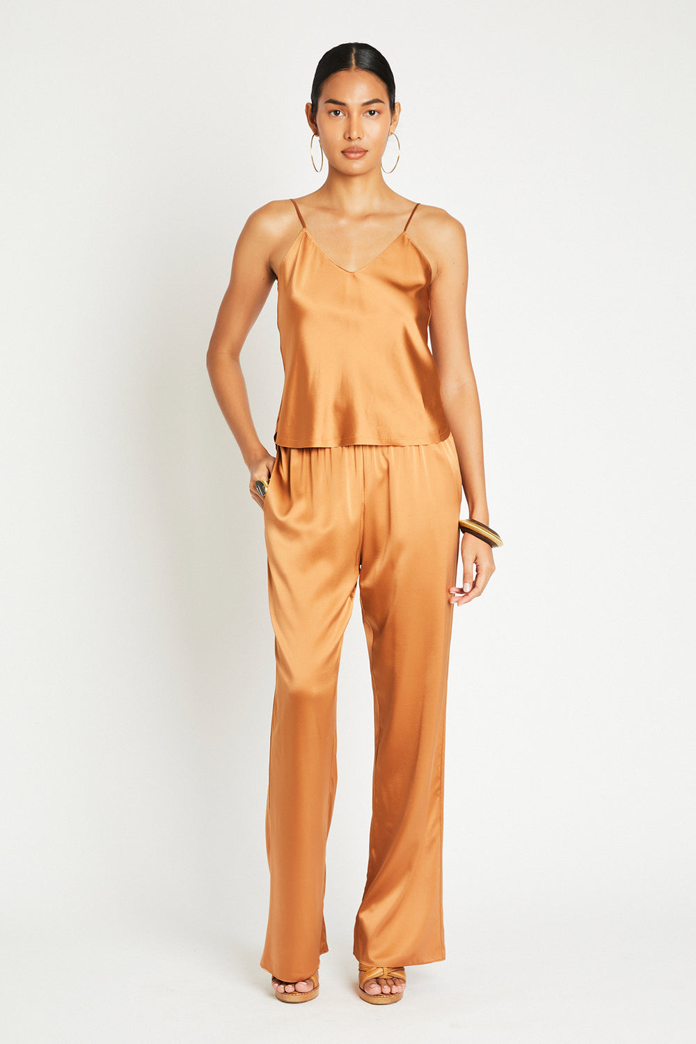 + Beryll Liz Silk Pants | Copper - + Beryll Liz Silk Pants | Copper
