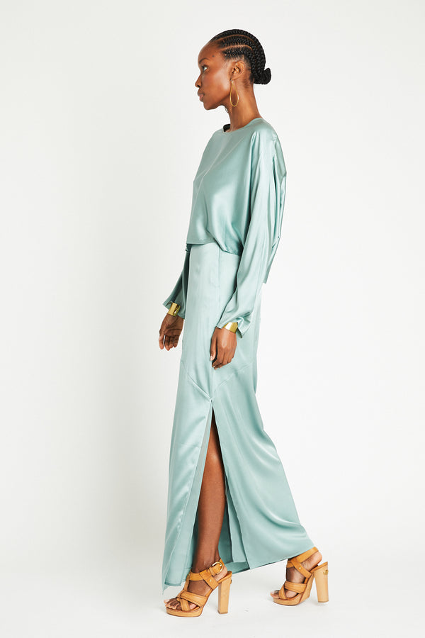 + Beryll Naomi Silk Skirt | Mint