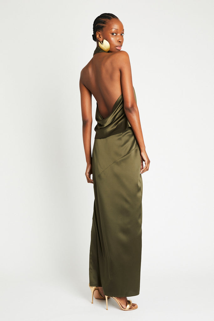 Beryll Naomi Silk Skirt | Olive - +Beryll Worn By Good People