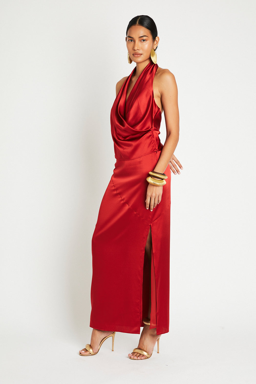 + Beryll Naomi Silk Skirt | Terra - + Beryll Naomi Silk Skirt | Terra