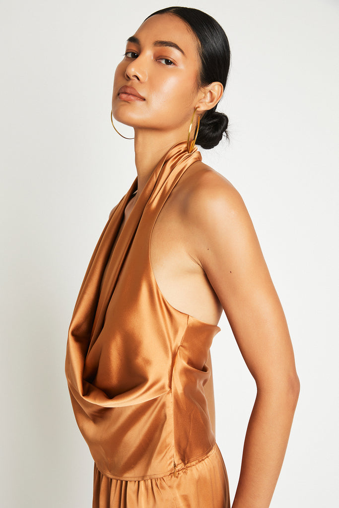 Poppy Silk Top | Copper