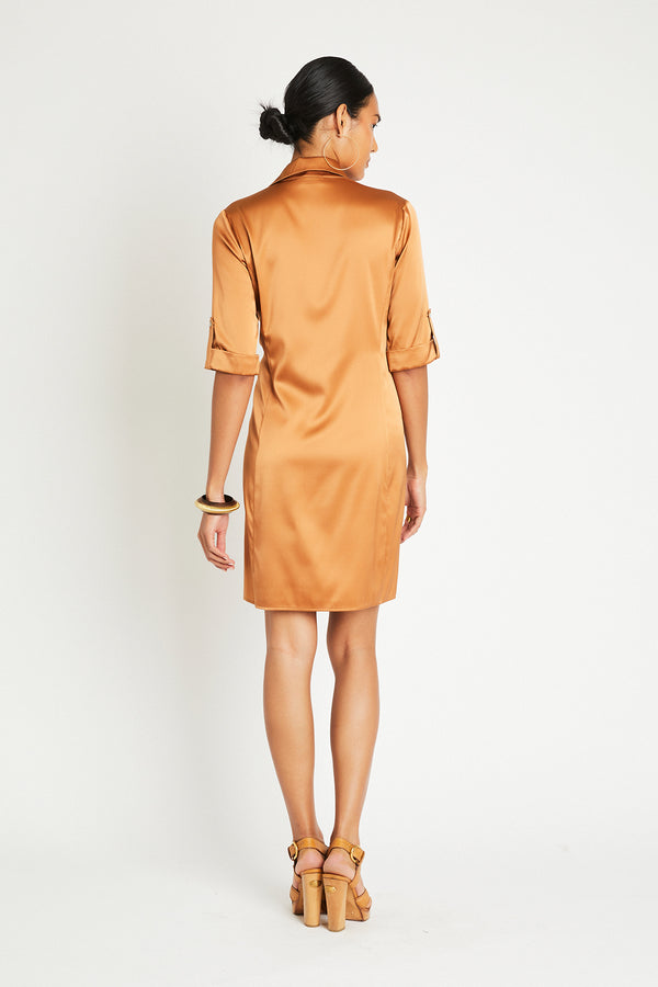 + Beryll Yves Silk Dress | Copper