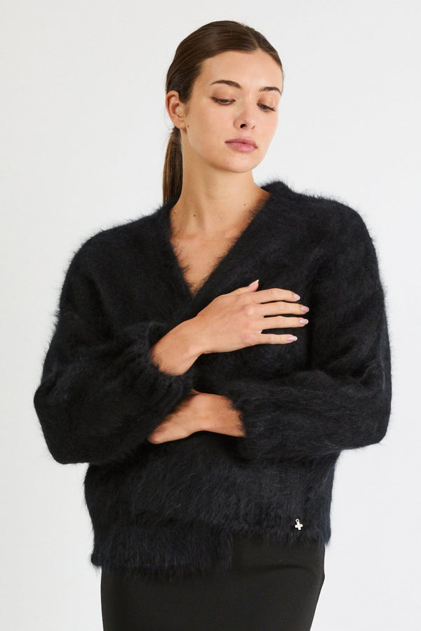 Anita Cashmere Cropped Cardigan | Black - +Beryll Worn By Good People