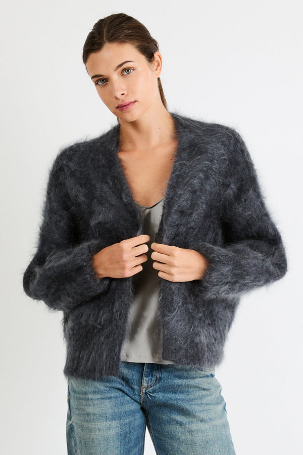 Anita Cashmere Cropped Cardigan | Shark Gray - +Beryll Worn By Good People