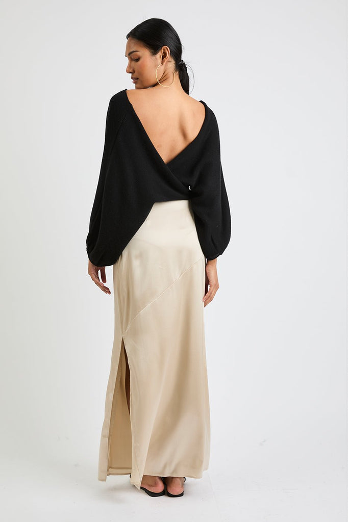 + Beryll Ali Cashmere Wrap Top | Black - +Beryll Worn By Good People