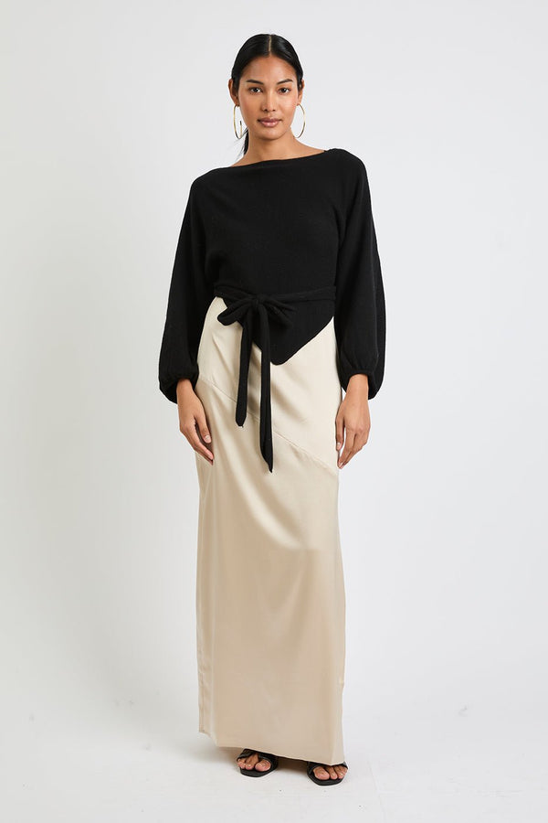 + Beryll Ali Cashmere Wrap Top | Black - +Beryll Worn By Good People