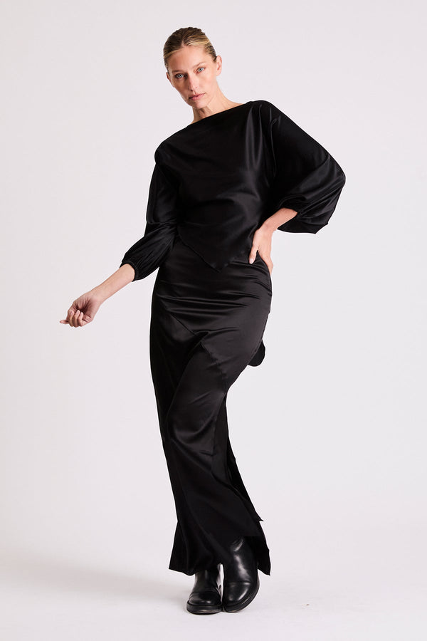 + Beryll Ali Silk Wrap Top | Black - +Beryll Worn By Good People