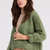 Anita Cashmere Cropped Cardigan | Sage Green