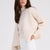 Anita cashmere cropped cardigan in ivory, side view