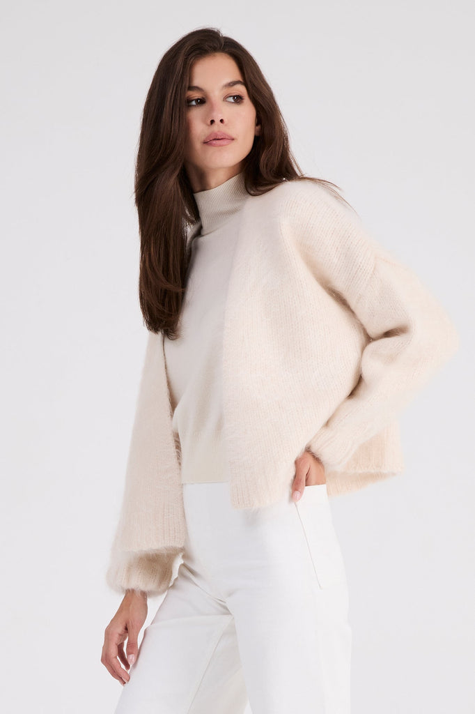 + Beryll Anita Cashmere Cropped Cardigan | Milk - +Beryll Worn By Good People