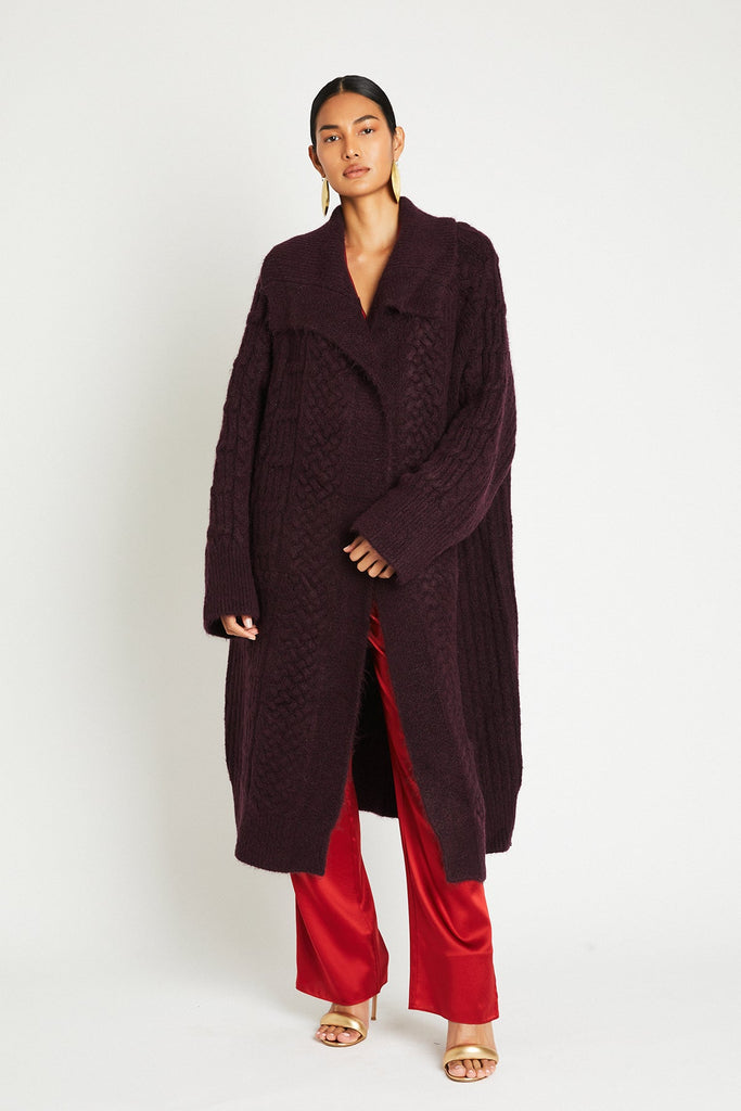 + Beryll Anna Cashmere Coat | Burgundy - +Beryll Worn By Good People