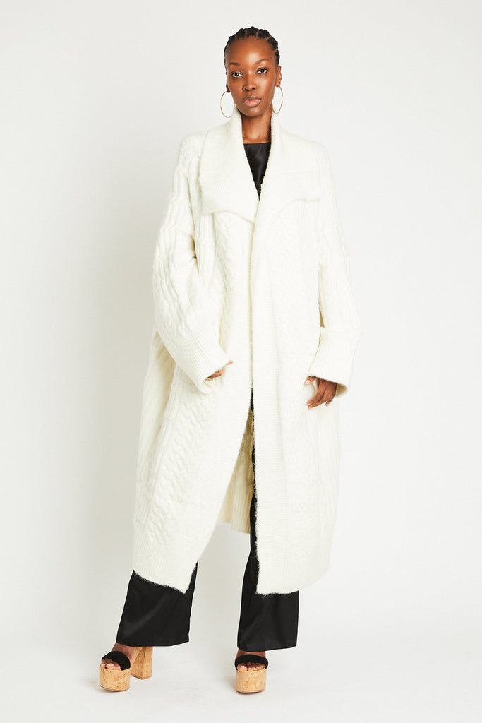 + Beryll Anna Cashmere Coat | Snow - +Beryll Worn By Good People