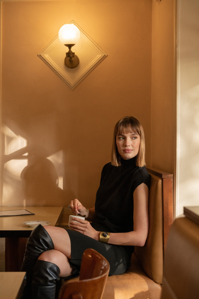 + Beryll Anne Cashmere Cap Sleeve Top | Black - +Beryll Worn By Good People