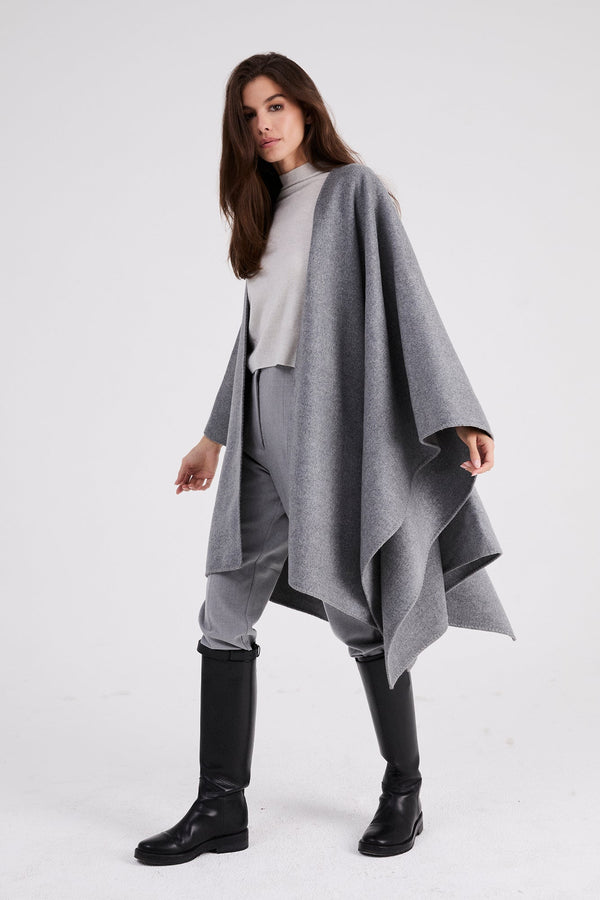 + Beryll Cashmere Cape | Gray - +Beryll Worn By Good People