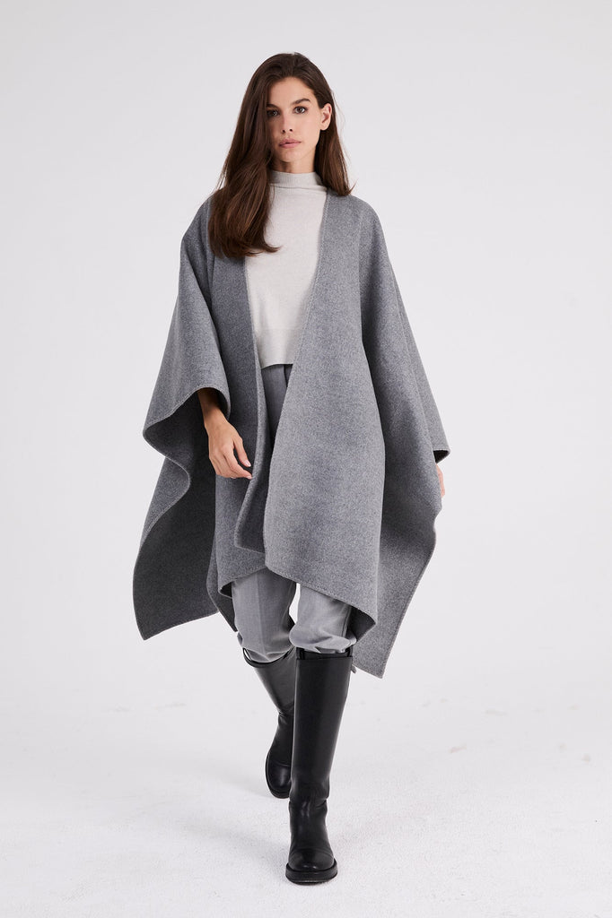 + Beryll Cashmere Cape | Gray - +Beryll Worn By Good People