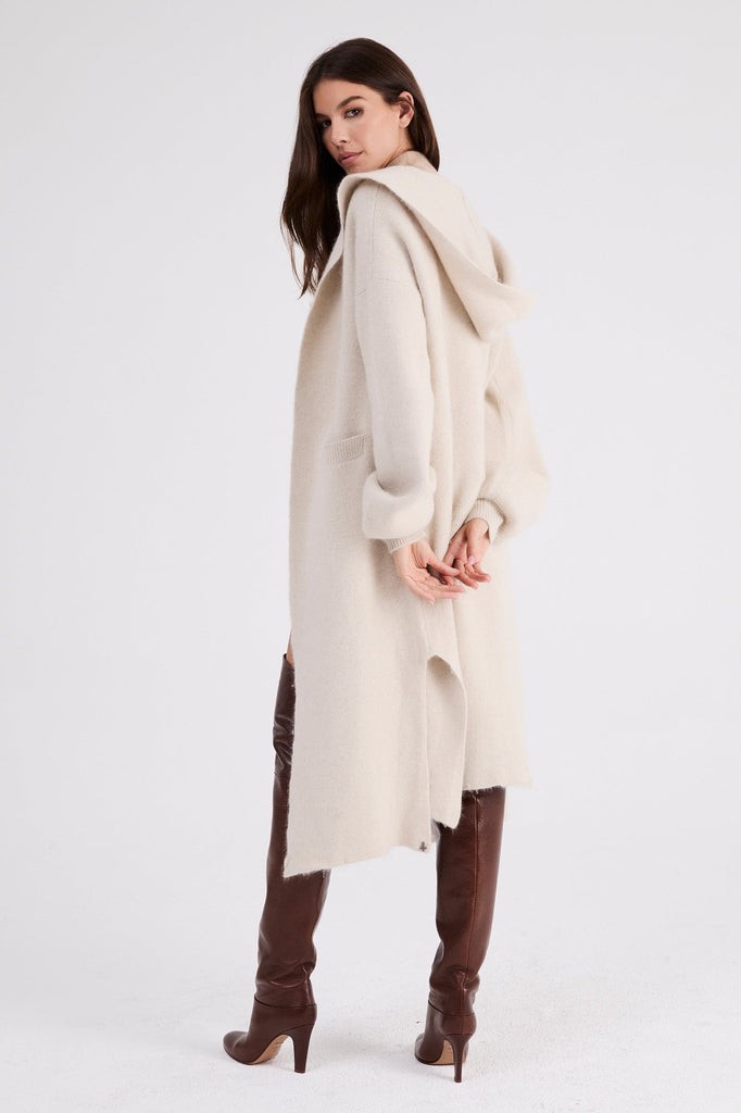 + Beryll Cashmere Coat with Hood | Shell Beach - +Beryll Worn By Good People