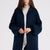 + Beryll Cashmere Cropped Coat with Hood | Navy - +Beryll Worn By Good People