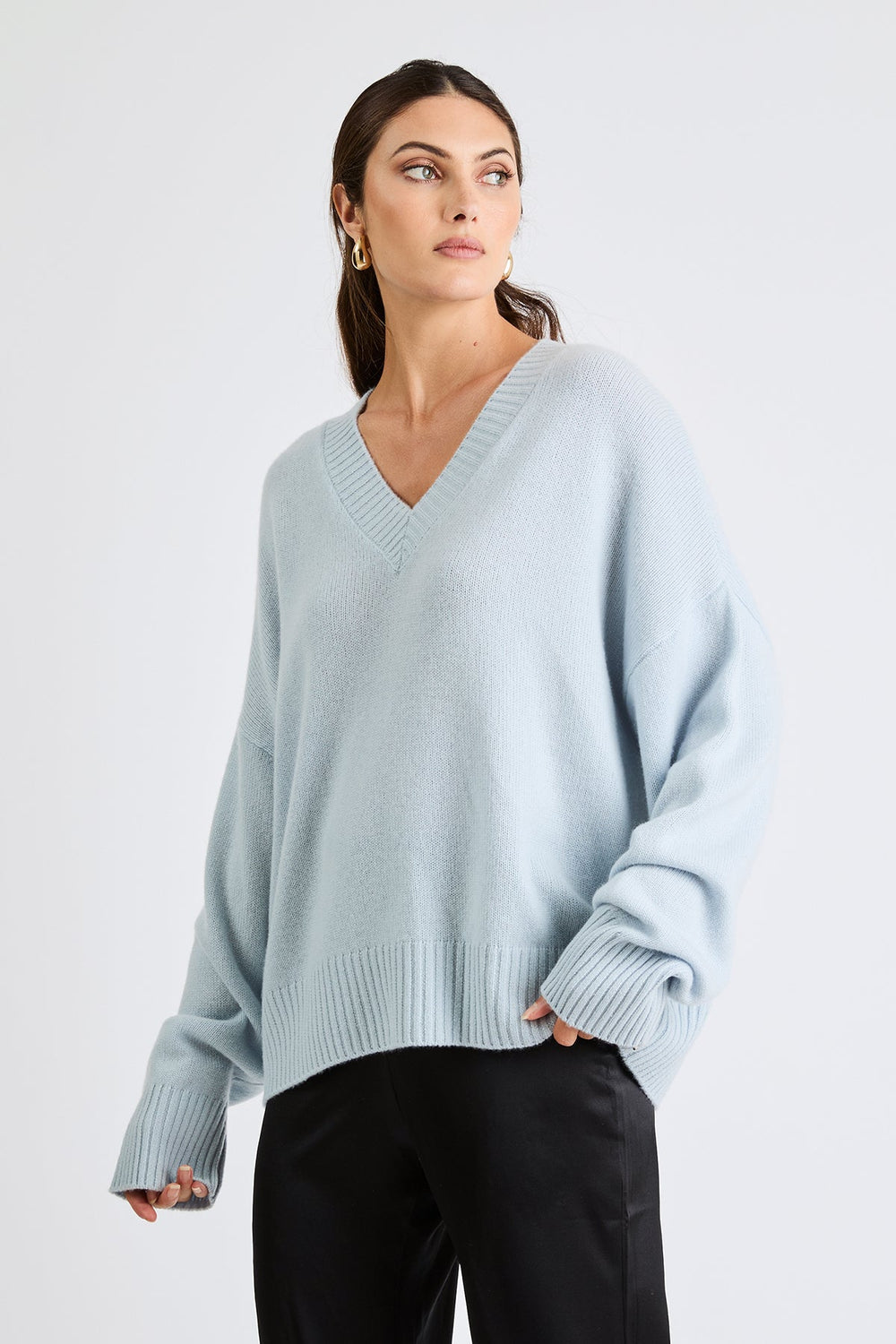 + Beryll Clyde Cashmere Sweater | Pale Blue - + Beryll Clyde Cashmere Sweater | Pale Blue - +Beryll Worn By Good People