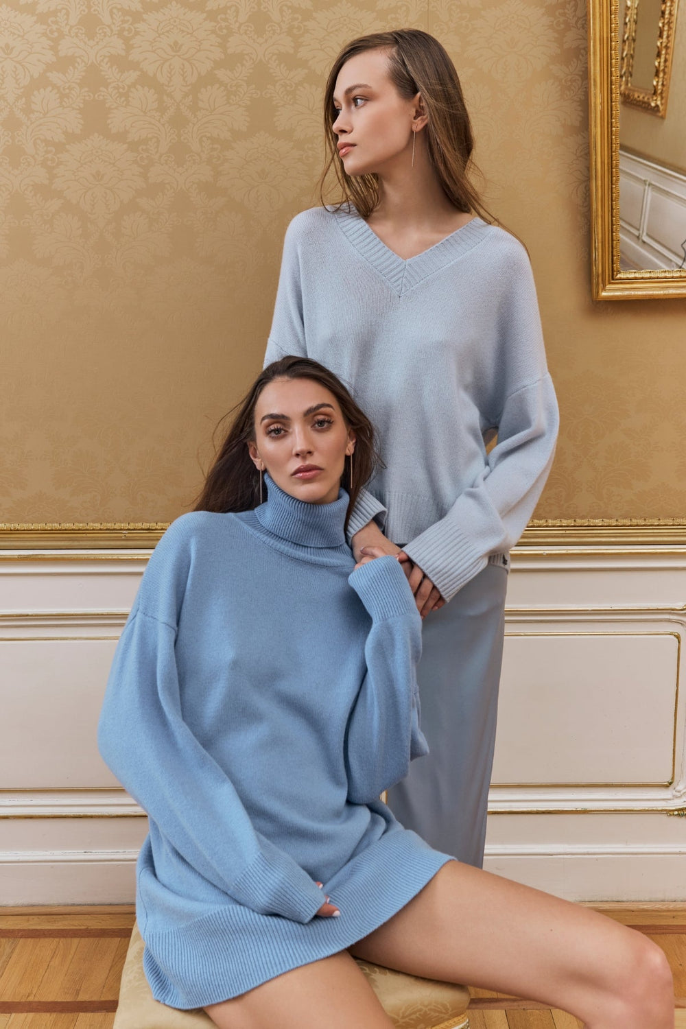 + Beryll Clyde Cashmere Sweater | Pale Blue - + Beryll Clyde Cashmere Sweater | Pale Blue - +Beryll Worn By Good People