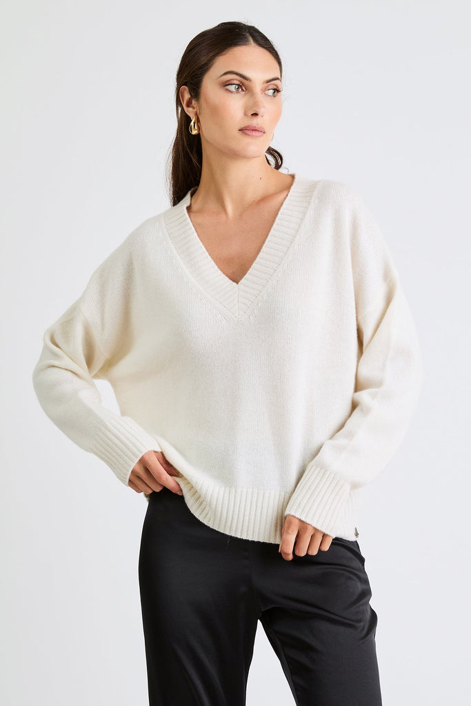 + Beryll Clyde Cashmere Sweater | Winter White - +Beryll Worn By Good People