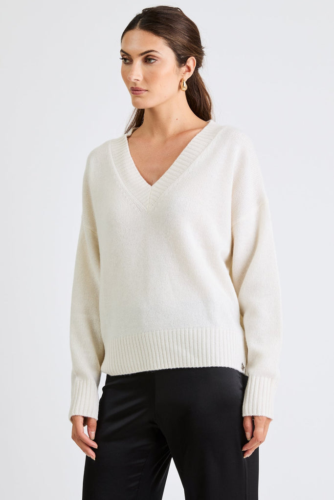 + Beryll Clyde Cashmere Sweater | Winter White - +Beryll Worn By Good People