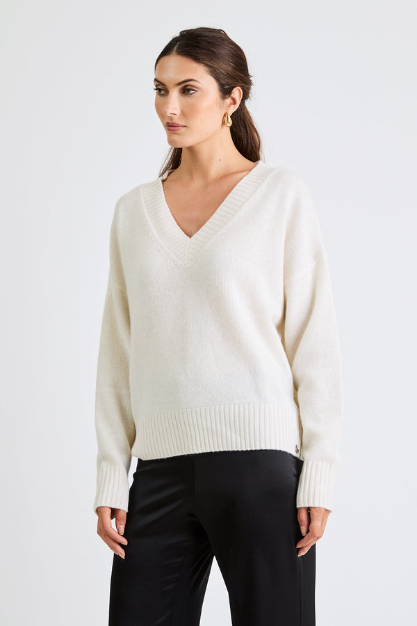 + Beryll Clyde Cashmere Sweater | Winter White - +Beryll Worn By Good People