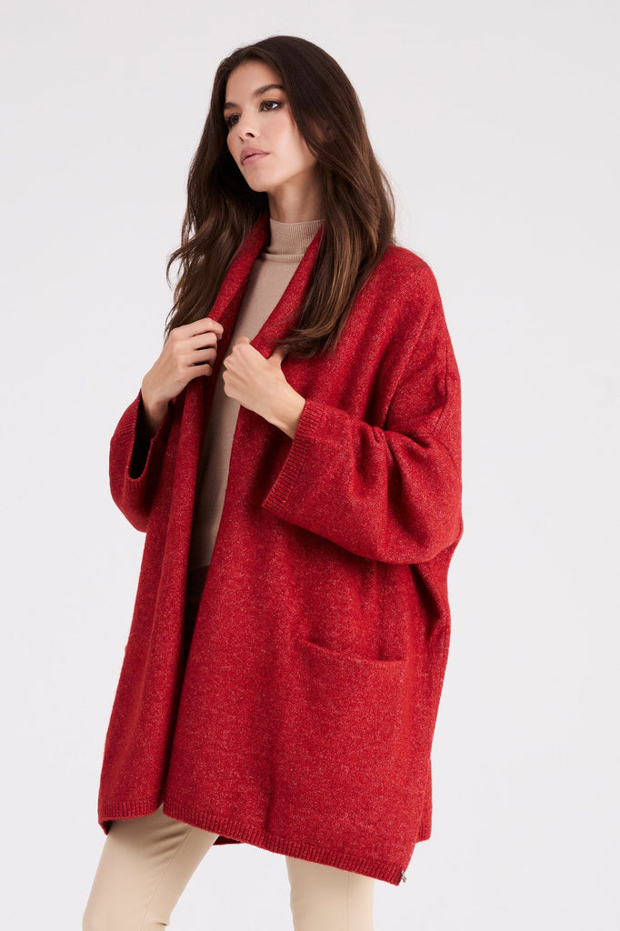 + Beryll Cocoon Cardigan | Cranberry - +Beryll Worn By Good People