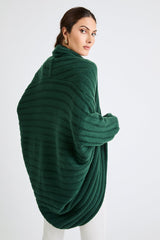 Beryll Cocoon Cashmere Cardigan | Bottle Green - +Beryll Worn By