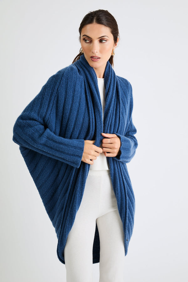 + Beryll Cocoon Cashmere Cardigan | Classic Blue - +Beryll Worn By Good People