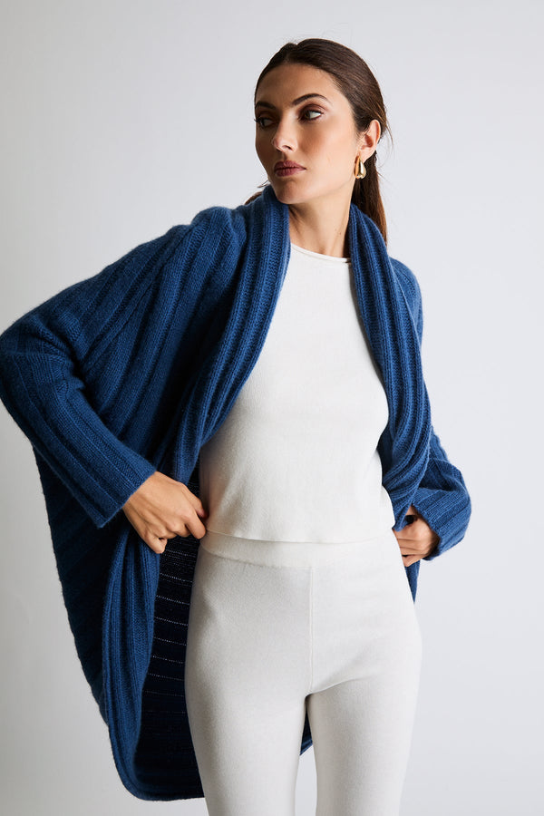 + Beryll Cocoon Cashmere Cardigan | Classic Blue - +Beryll Worn By Good People