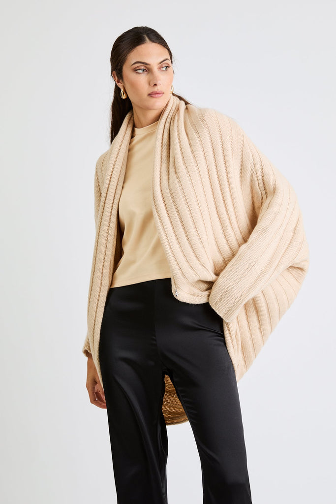 + Beryll Cocoon Cashmere Cardigan | Sand - +Beryll Worn By Good People