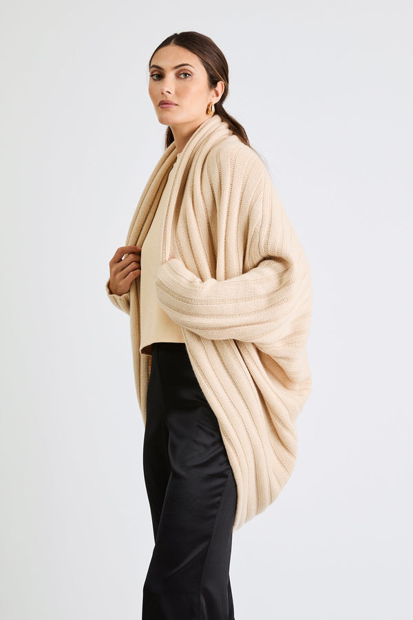 + Beryll Cocoon Cashmere Cardigan | Sand - +Beryll Worn By Good People