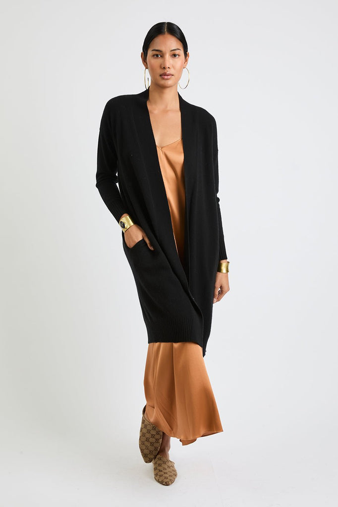 + Beryll Debbie Long Cashmere Cardigan | Black - +Beryll Worn By Good People