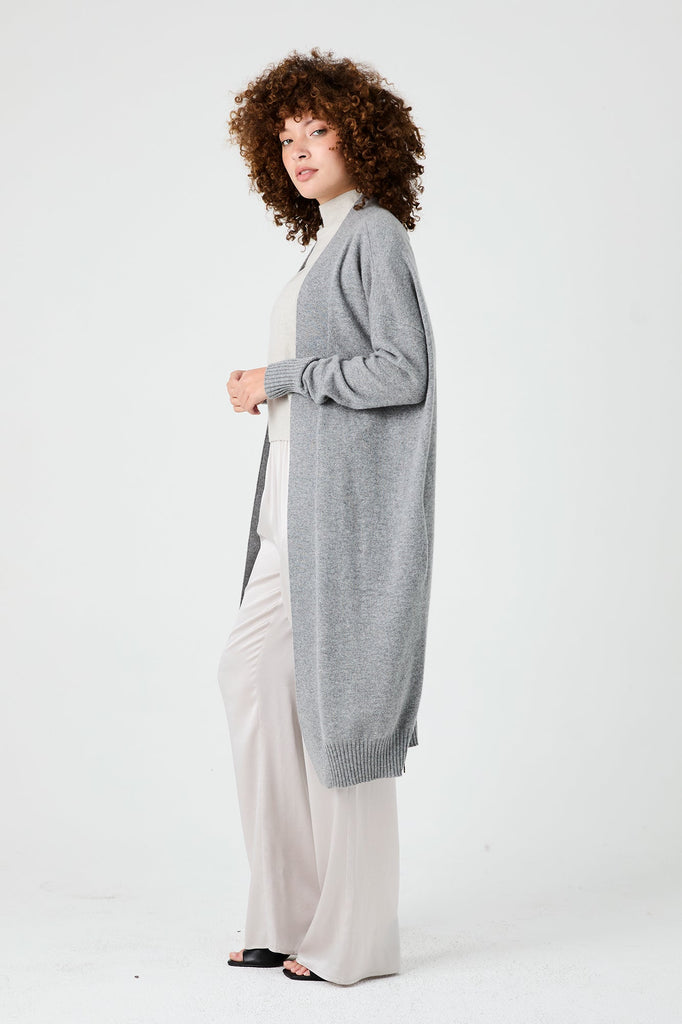 + Beryll Debbie Long Cashmere Cardigan | Oyster - +Beryll Worn By Good People