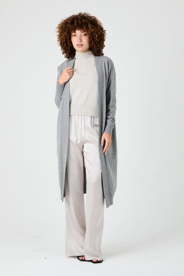 + Beryll Debbie Long Cashmere Cardigan | Oyster - +Beryll Worn By Good People